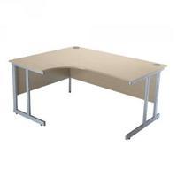 Jemini Intro 1500mm Radial Left Hand Cantilever Desk Warm Maple