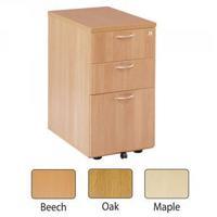 Jemini 3 Drawer Desk High Pedestal 600mm Maple KF72071