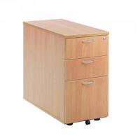 Jemini 3 Drawer Desk High Pedestal 800mm Beech KF72072