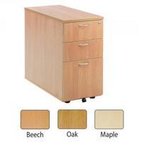 Jemini 3 Drawer Desk High Pedestal 800mm Maple KF72074