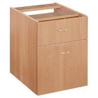 Jemini 2 Drawer Beech Fixed Pedestal KF72075