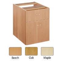 jemini 2 drawer maple fixed pedestal kf72077