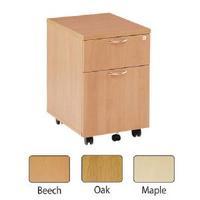 jemini 2 drawer maple mobile pedestal kf72083