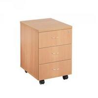 Jemini 3 Drawer Mobile Pedestal Beech KF72084