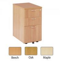 Jemini 3 Drawer Under Desk Pedestal Maple KF72089