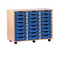 jemini mobile storage unit 24 tray beech kf72568