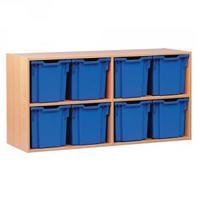 jemini jumbo mobile storage unit 8 tray beech kf72570