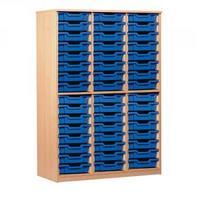 Jemini Open Storage Unit 48 Tray Beech KF72572