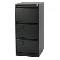 Jemini 3 Drawer Filing Cabinet Black