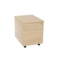 jemini 2 drawer warm maple mobile pedestal kf73836