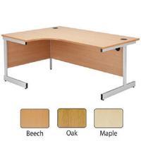 Jemini Beech 1200mm Left Hand Radial Cantilever Desk KF838039