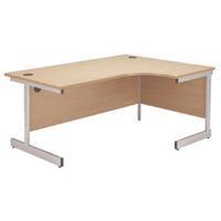 Jemini Beech 1200mm Right Hand Radial Cantilever Desk KF838042