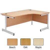 Jemini Oak 1200mm Right Hand Radial Cantilever Desk KF838043