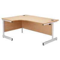 Jemini Beech 1600mm Left Hand Radial Cantilever Desk KF838045