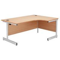 Jemini Beech 1600mm Right Hand Radial Cantilever Desk KF838048