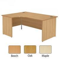 Jemini Beech Left Hand Panel End Radial Desk 1200mm KF838057