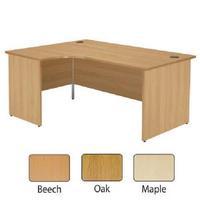 Jemini Oak Left Hand Panel End Radial Desk 1200mm KF838058