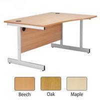 jemini 1600mm right hand cantilever wave desk oak kf838097