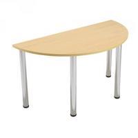 jemini semi circular meeting room table standard leg beech kf838575