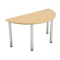 Jemini Beech Semi-Circular Meeting Room Table Folding Leg KF838578