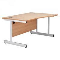 jemini 1600mm right hand cantilever wave desk beech kf838096