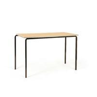Jemini MDF Edge Beech Top Class Table With Silver Frame 1200x600x710mm