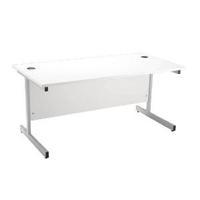 Jemini Rectangular Desk Cantilever 1400mm White KF838773