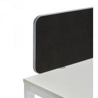 Jemini Straight Rounded Corner Screen Silver Trim Black 1200mm KF74252