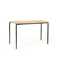 Jemini PU Edge Beech Top 1100x550x710mm Class Table With Black Frame