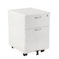 jemini 2 drawer white mobile pedestal kf74147