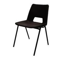 jemini polypropylene stacking black chair kf74957