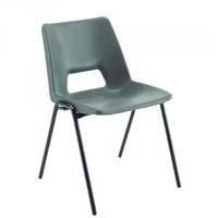 Jemini Polypropylene Stacking Charcoal Chair KF74959