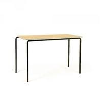Jemini MDF Edge Beech Top Class Table With Silver Frame 1100x550x710mm