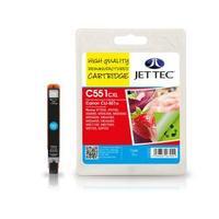 Jet Tec Remanufactured Canon CLI-551XL Cyan CL51C Inkjet Printer Ink