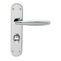 Jedo Stylo Polished/Satin Chrome Bathroom Door Handle