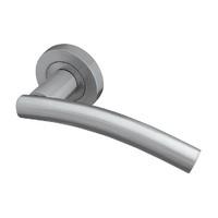 jedo curve door handle on round rose