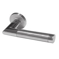 Jedo Mitred Oval Door Handle on Round Rose