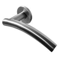 jedo arched door handle on round rose