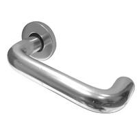 Jedo Budget Aluminum Door Handle On Round Rose