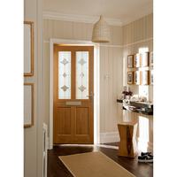 Jeld-Wen White Oak Woodhouse Double Glazed External Door 1981x762x44mm