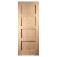 Jeld-Wen Shaker 4 Panel White Oak Internal Door 78in x 30in x 35mm (1981 x 762mm)