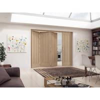 Jeld-Wen Aston White Oak 3 Panel Fold Sliding Internal Door 2047x2545x35mm 3+1