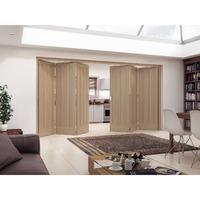 Jeld-Wen Aston White Oak 3 Panel Fold Sliding Internal Door 2047x4227x35mm 3+3