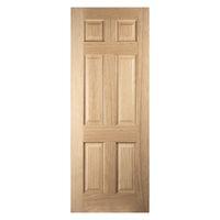 jeld wen oregon white oak 6 panel internal fire door 78in x 27in x 44m ...