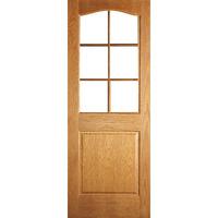 Jeld-Wen Huntingdon 6 Light Glazed Arched Oak Veneer Internal Door 1981x838mm