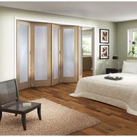 jeld wen white oak 1 light obscure glazed fold sliding shaker internal ...