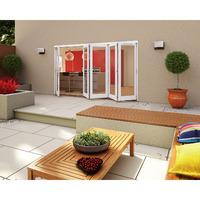 jeld wen darwin white hardwood folding patio door 2104x3604x54mm 1l4r