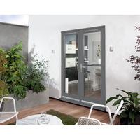 Jeld-Wen Darwin Grey Hardwood French Door 2104X1804x54mm