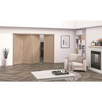 Jeld-Wen Oregon Oak Cottage Panelled Fold Sliding Internal Door 2047x2849x35mm 3+1