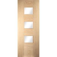 Jeld-Wen Cube 3 Light White Oak Internal Door 78in x 33in x 35mm (1981 x 838mm)